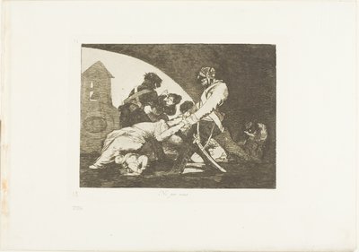 Ni estos, lámina once de Los desastres de la guerra de Francisco Jose de Goya y Lucientes