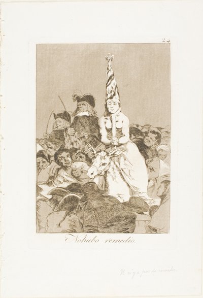Nada se pudo hacer al respecto, placa 24 de Los Caprichos de Francisco Jose de Goya y Lucientes