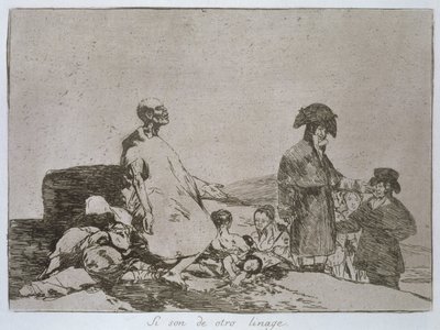 Tal vez son de otra raza, la placa 61 de "Los desastres de la guerra de Francisco Jose de Goya y Lucientes