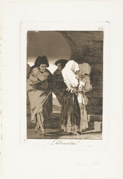 ¡Pobres niñas!, placa 22 de Los Caprichos de Francisco Jose de Goya y Lucientes
