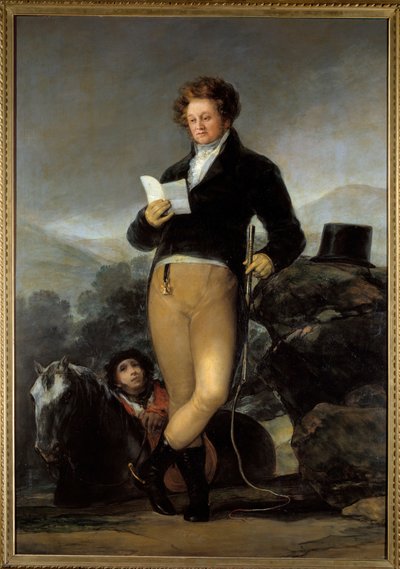 Retrato de pie de Don Francisco por Borja Telez Giron de Francisco de Goya