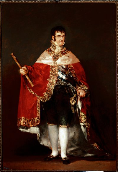Retrato del Rey Fernando VII con traje real de Francisco de Goya
