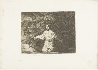 Tristes Presentimientos de lo que Va a Suceder, lámina uno de Los Desastres de la Guerra de Francisco Jose de Goya y Lucientes