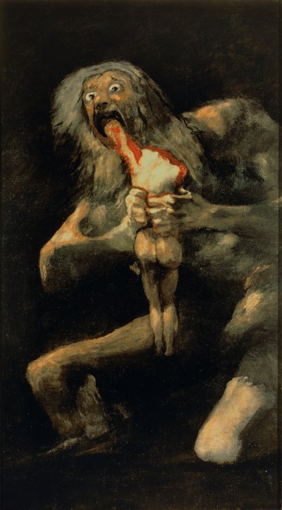 Saturno devorando a uno de sus hijos de Francisco de Goya