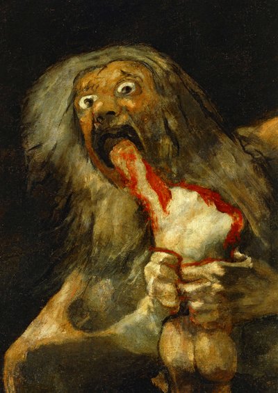 Saturno devorando a uno de sus hijos ... (óleo sobre lienzo) de Francisco Jose de Goya y Lucientes
