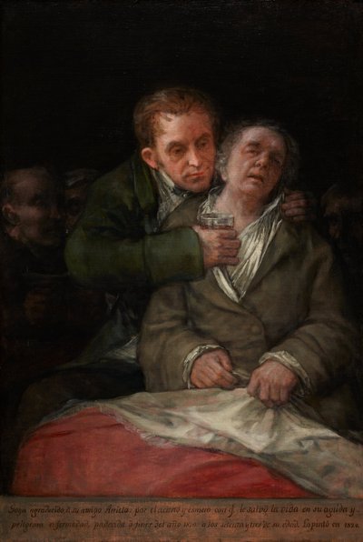 Autorretrato con el Dr. Arrieta de Francisco Jose de Goya y Lucientes