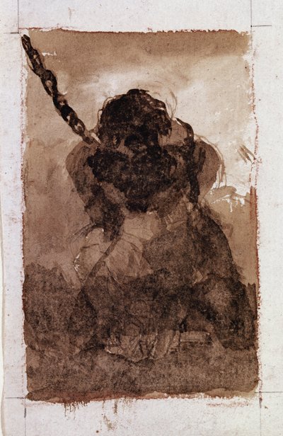 Silueta de prisionero encadenado de Francisco de Goya
