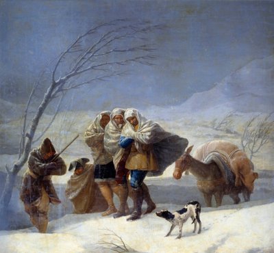 Tormenta de nieve o Invierno de Francisco de Goya
