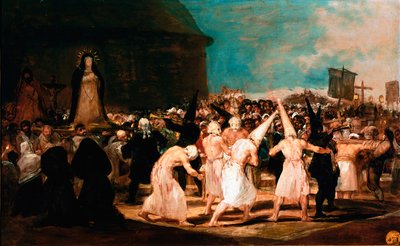 Temas sociales de la Academia de San Fernando: “Procesión de flagelantes en un pueblo” de Francisco de Goya