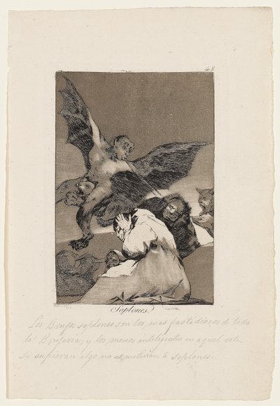 Soplones, lámina de "Los Caprichos", 1799 de Francisco de Goya