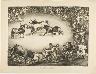 Entretenimiento Español, de Los Toros de Burdeos de Francisco Jose de Goya y Lucientes