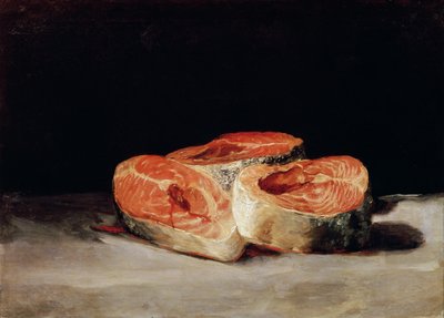 Bodegón con rodajas de salmón de Francisco Jose de Goya y Lucientes