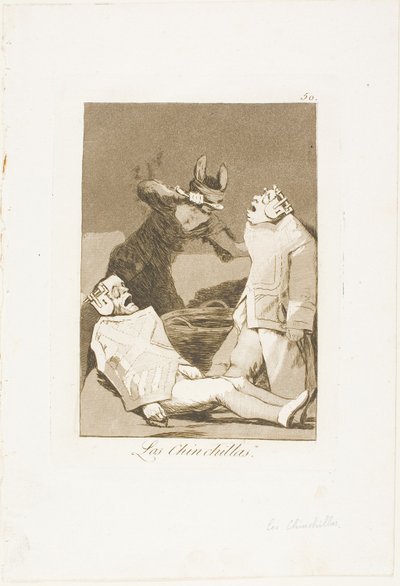 Las Chinchillas, placa 50 de Los Caprichos de Francisco Jose de Goya y Lucientes