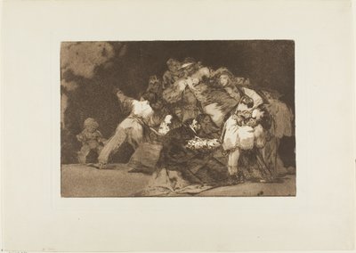 Las Garras de un Gato y el Vestido de un Devoto - similar al Vicio es a menudo vestido con el hábito de la Virtud, plato nueve de Los Proverbios de Francisco Jose de Goya y Lucientes