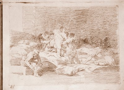Los desastres de la guerra: Y ellos también de Francisco de Goya