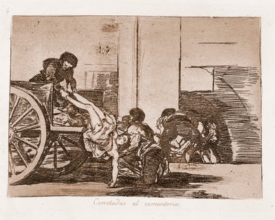 Los desastres de la guerra: Carretas al cementerio de Francisco de Goya