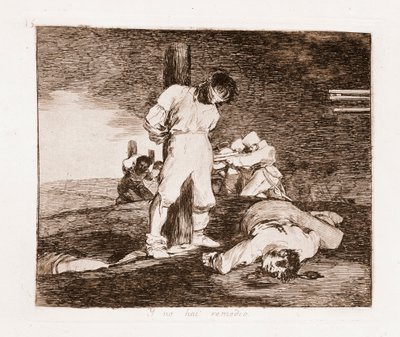 Los desastres de la guerra: No hay esperanza (aguafuerte del dibujo preparatorio) de Francisco de Goya