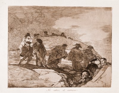 Los desastres de la guerra: No conocen el camino de Francisco de Goya