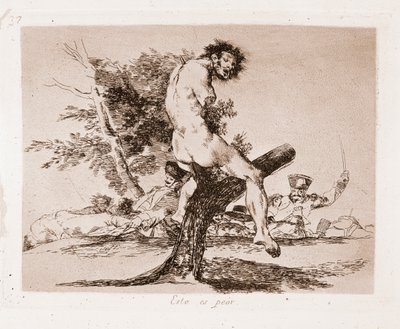 Los desastres de la guerra: Esto es peor de Francisco de Goya