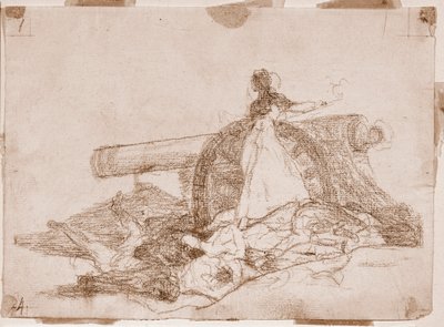 Los desastres de la guerra: ¡Qué valor! de Francisco de Goya