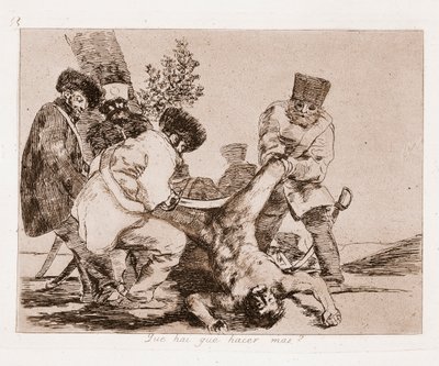 Los desastres de la guerra: ¿Qué más podemos hacer? de Francisco de Goya
