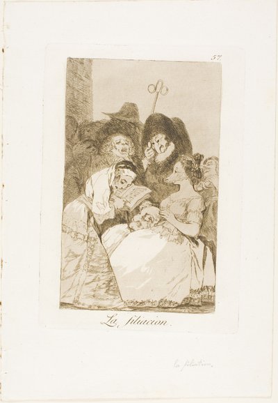 La filiación, lámina 57 de Los Caprichos de Francisco Jose de Goya y Lucientes