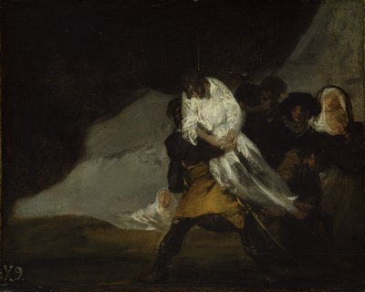 El monje ahorcado, c.1810 de Francisco de Goya