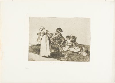 Lo peor es mendigar, lámina 55 de Los desastres de la guerra de Francisco Jose de Goya y Lucientes
