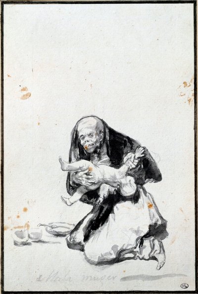 La mala mujer (Mala mujer). La mujer malvada de Francisco de Goya