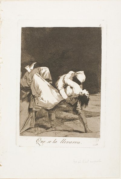 ¡Se la llevaron!, lámina ocho de Los Caprichos de Francisco Jose de Goya y Lucientes