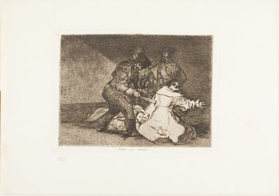 Esto es malo, lámina 46 de Los desastres de la guerra de Francisco Jose de Goya y Lucientes