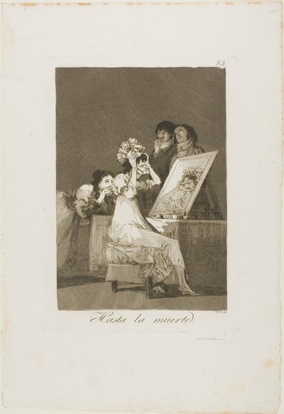 Hasta la Muerte, lámina 55 de Los Caprichos de Francisco Jose de Goya y Lucientes