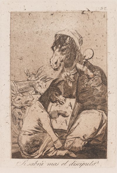 ¿Sabrá el Alumno Más Que el Maestro?, finales del siglo XVIII-principios del siglo XIX de Francisco de Goya