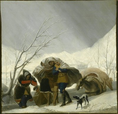 Escena de invierno, c.1786 de Francisco de Goya