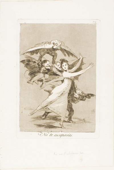 No escaparás, placa 72 de Los Caprichos de Francisco Jose de Goya y Lucientes