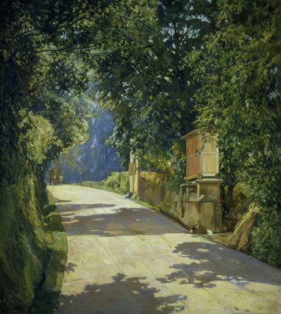 EL HORREO Y EL CARRO - 1944 - 100X90 CM de Francisco Llorens Diaz
