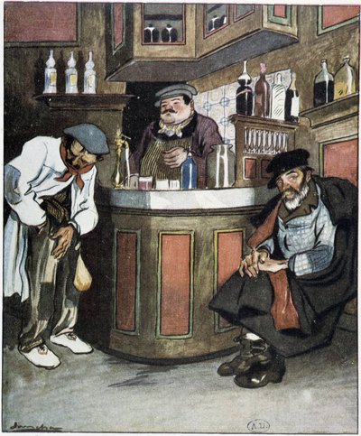 Un bar, dibujo de Sancha, principios del siglo XX de Francisco Sancha y Lengo