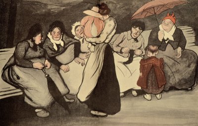 Un domingo soleado al aire libre, caricatura de L
