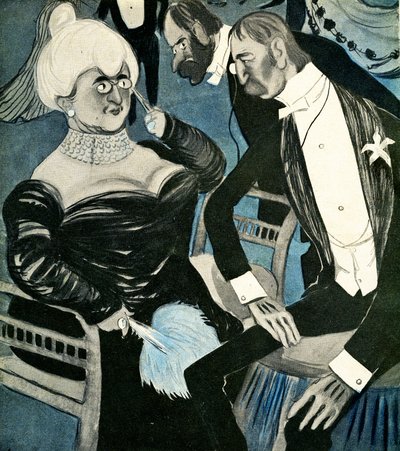 Un inglés pidiendo a una francesa que baile, 1905 de Francisco Sancha y Lengo