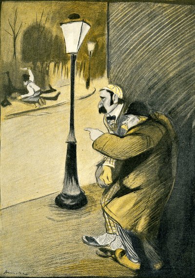 Dos ingleses presencian un apuñalamiento en Francia, 1903 de Francisco Sancha y Lengo
