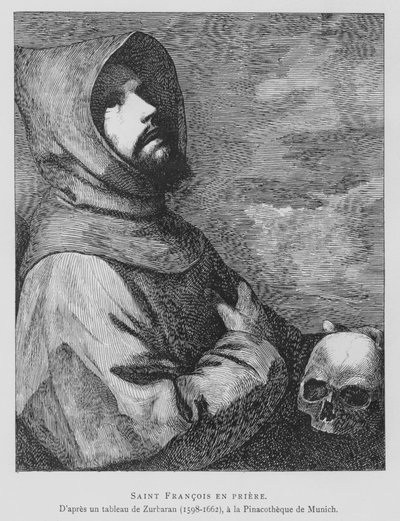 San Francisco de Asís en oración de Francisco de (after) Zurbaran