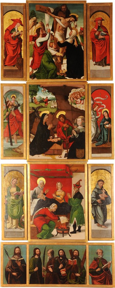 Retablo de los Santos Ana y Miguel Arcángel Panel izquierdo de Francisco de Comontes