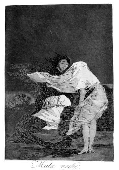 Una mala noche, 1799 de Francisco de Goya