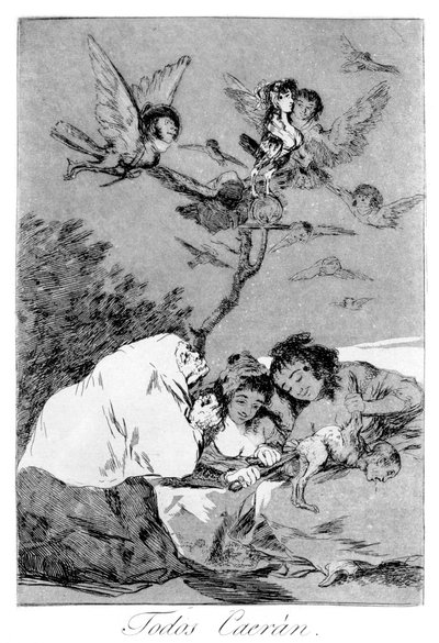 Todos caerán, 1799 de Francisco de Goya