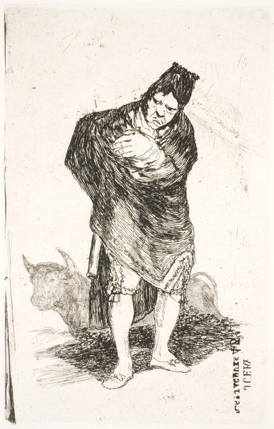 Contrabandista andaluz, con toro de Francisco de Goya