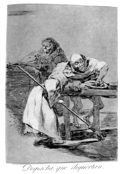 Sé rápido, se están despertando, 1799 de Francisco de Goya