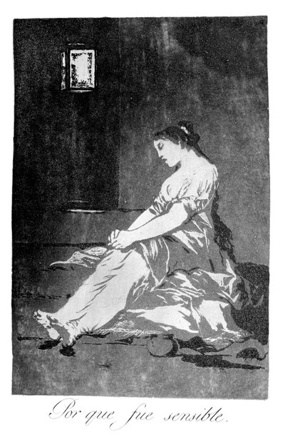 Porque ella era susceptible, 1799 de Francisco de Goya