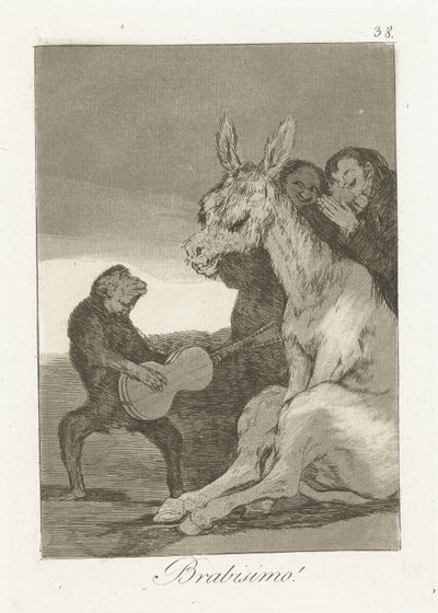 ¡Bravo! ¡Brabísimo! (título en el objeto) Los Caprichos (título de la serie) de Francisco de Goya