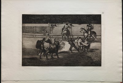Corridas de toros: Banderillas con petardos de Francisco de Goya