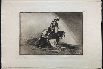 Corridas de toros: Carlos V lanzando un toro de Francisco de Goya